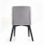 Krzesło EMI jasno szare tapicerowane z podłokietnikami kubełkowe outlet