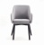 Krzesło EMI jasno szare tapicerowane z podłokietnikami kubełkowe outlet