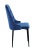 Krzesło Mig granatowe tapicerowane glamour pikowane guziki welur