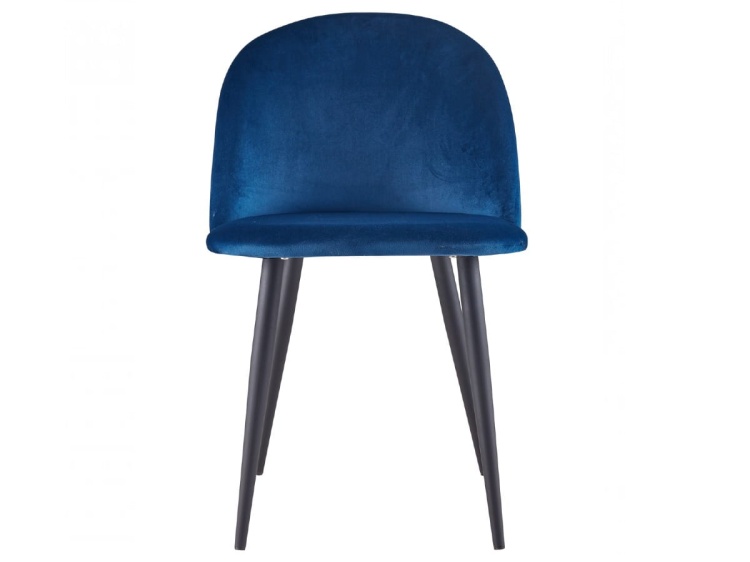 Krzesło tapicerowane Odessa granatowe welur