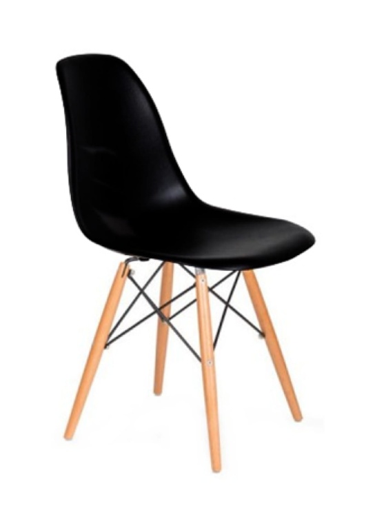 Krzesło Milano czarne nogi bukowe skandynawskie inspirowane outlet