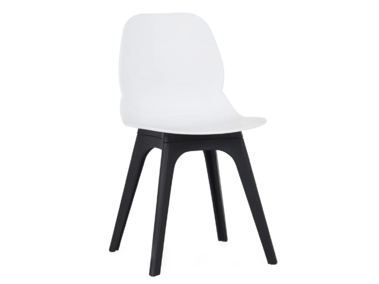 Krzesło CT-619 białe nogi czarne