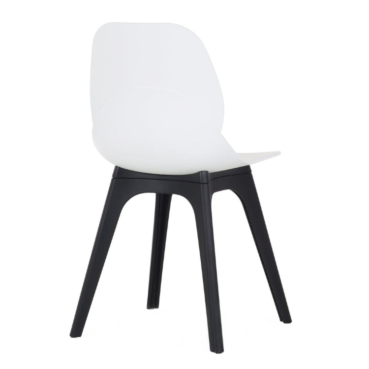 Krzesło CT-619 białe nogi czarne