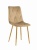 Krzesło tapicerowane Tom jasno brązowe welur, nogi złote