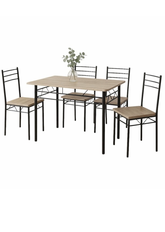 Zestaw kuchenny Julia drewno stół prostokątny 110x60 + 4 krzesła