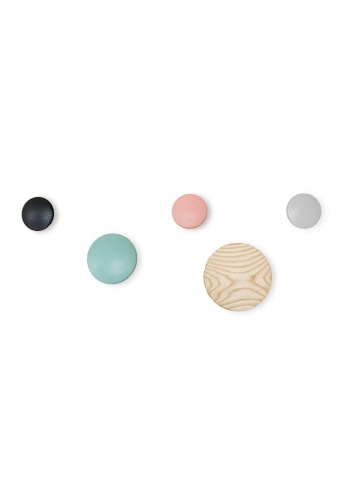 Wieszak ścienny Muuto Dots kolorowy guziki zestaw 5 sztuk