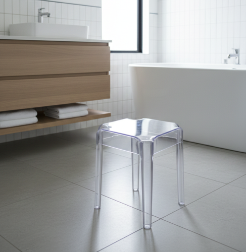 Taboret stołek Rubik przezroczysty transparentny poliwęglan