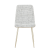 Krzesło tapicerowane do salonu Nino beżowe, nogi złote szczotkowane