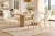 Krzesło tapicerowane Alan kremowe welur, nogi złote