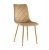 Krzesło welurowe jasnobrązowe Adel, na złotych nogach do salonu i jadalni
