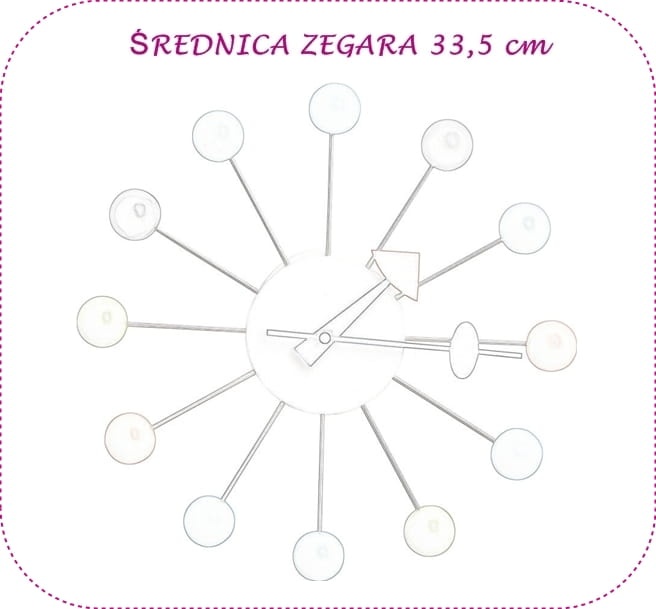 Zegar ścienny kolorowy "Ball clock"