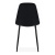 Krzesło tapicerowane do salonu Fox czarne, nogi czarne welur