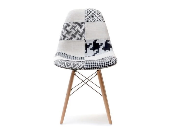 Krzesło Milano patchwork czarno białe tapicerowane inspirowane