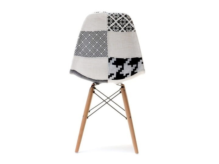 Krzesło Milano patchwork czarno białe tapicerowane inspirowane